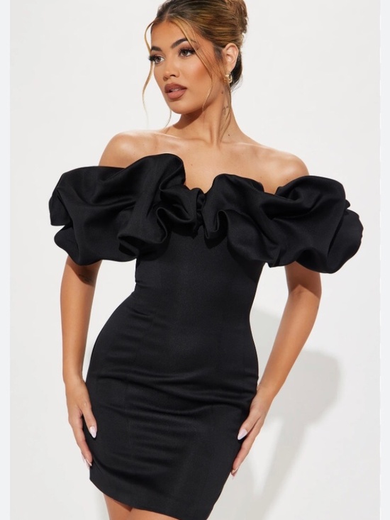 Zara Dresses & Skirts - Zara Black Strapless Dress with Ruffle Detail Size Smalll